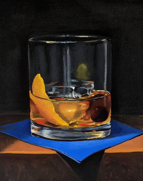 Old Fashioned, 14x11" oil on canvas