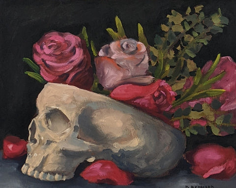 Untitled Skull Study, 8x10" oil on panel