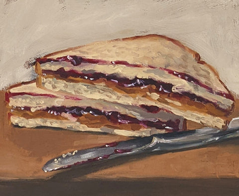 PB&J, 8x10" oil on panel